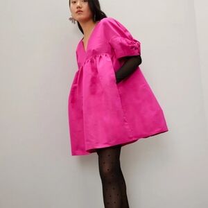 Nina Ricci Taffeta Babydoll Mini Dress